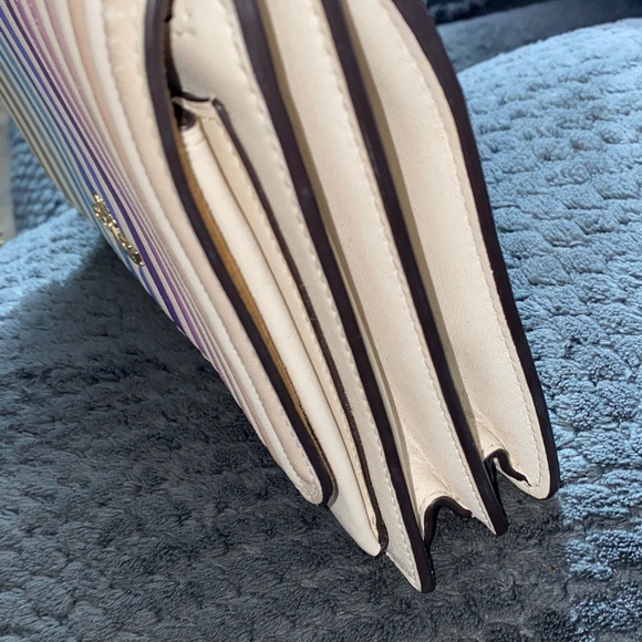 Coach Striped Crossbody Bag with Gold Chain - Picture 11 of 16